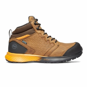 Reaxion 4 Inch Waterproof Composite Toe Work Boots All Terrain Safety Strong Sole Gear