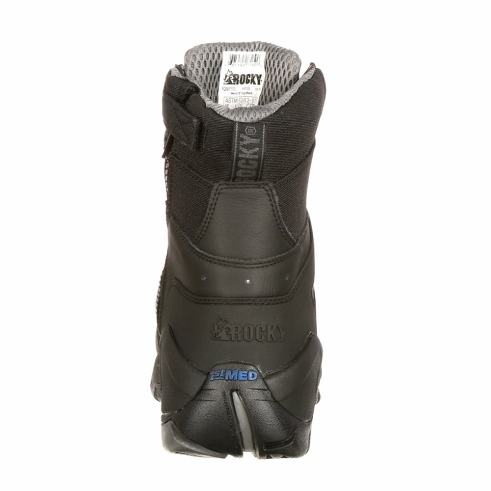 1St Med 8 Inch Waterproof Carbon Fiber Toe Work Boots Strong Protection Shoes Heavy Sole Gear