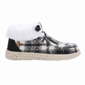 Cassidy Plaid Bootie Slippers Double Stitched Seams