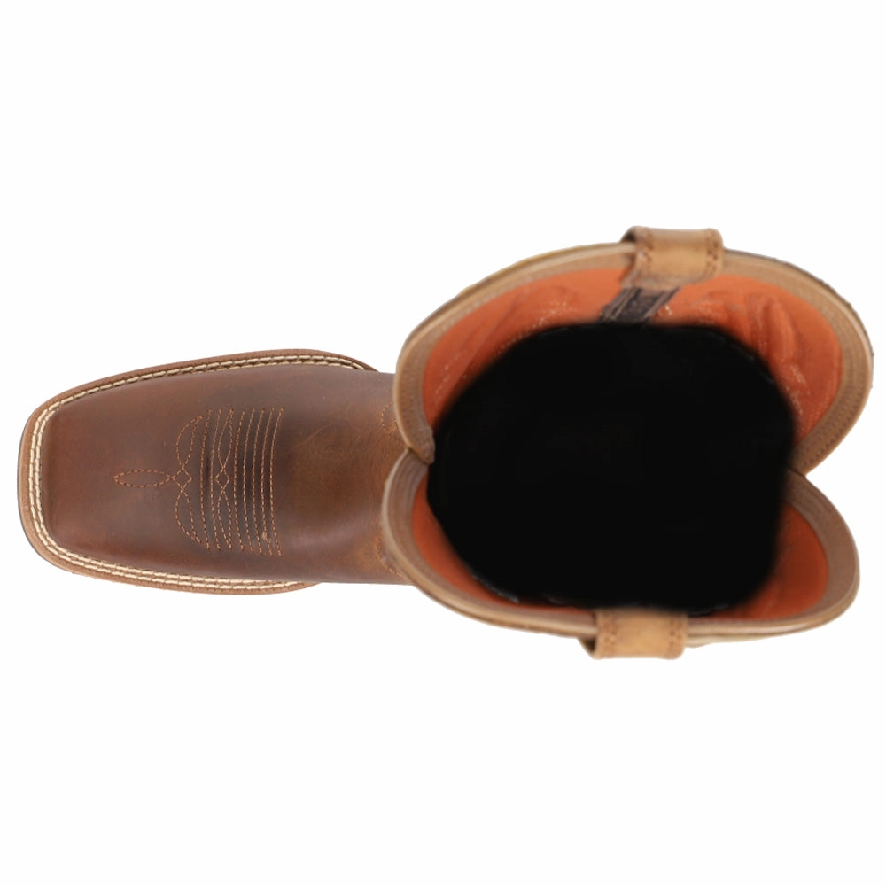 Padded Design Hybrid Rancher VentTEK 360 Tooled-Inlay Square Toe Cowboy Boots