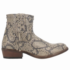 Exclusive Look Odor Resistant Technology Clementine Snake Print Round Toe Studded Booties