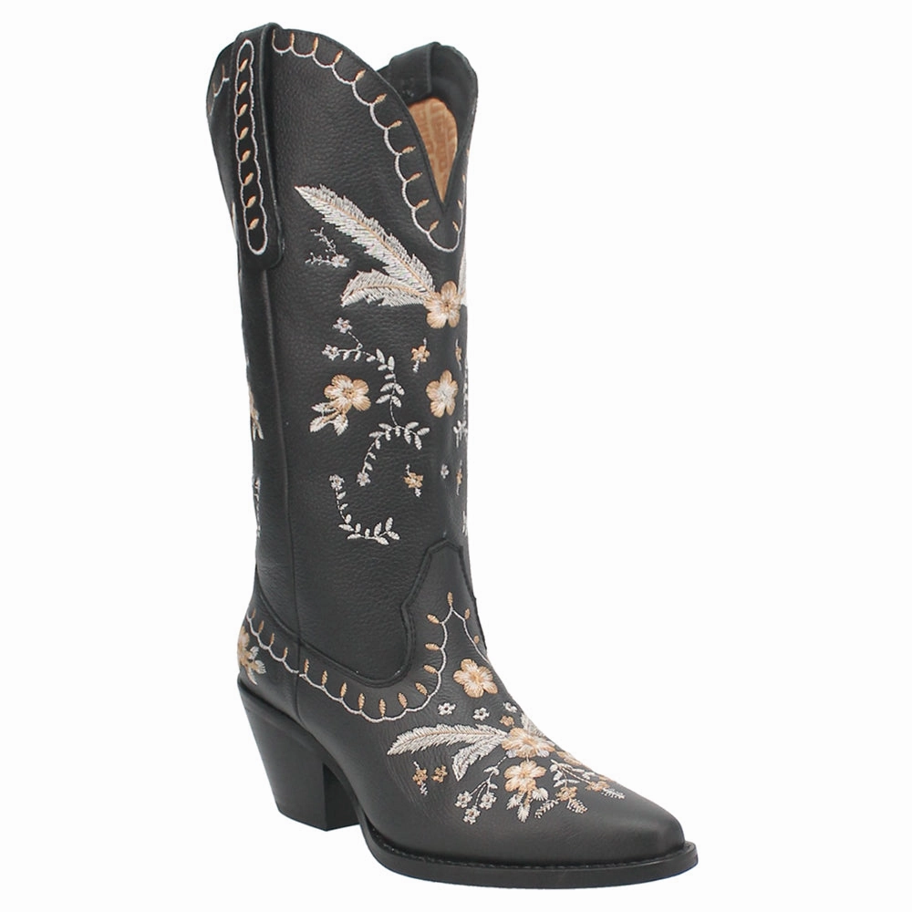 upper - type home Full Bloom Floral Round Toe Cowboy Boots