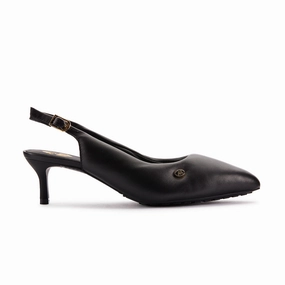   Martine rose Wmns CUR Sling 1 'Black Leather' Shock Dispersing Sole Durable flexibility