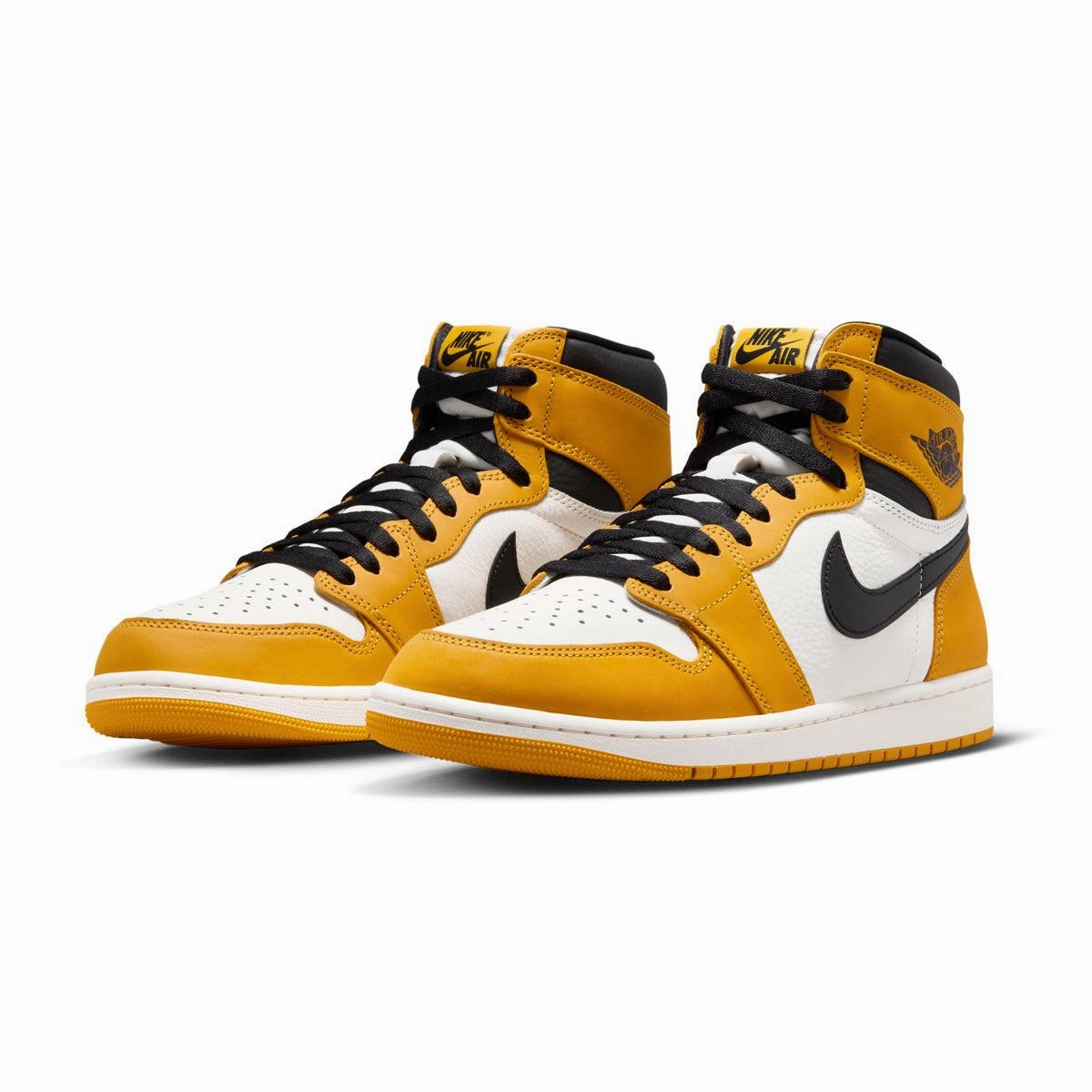 Air Jordan 1 Retro High OG 'Yellow Ochre' Roomy Hypoallergenic materials