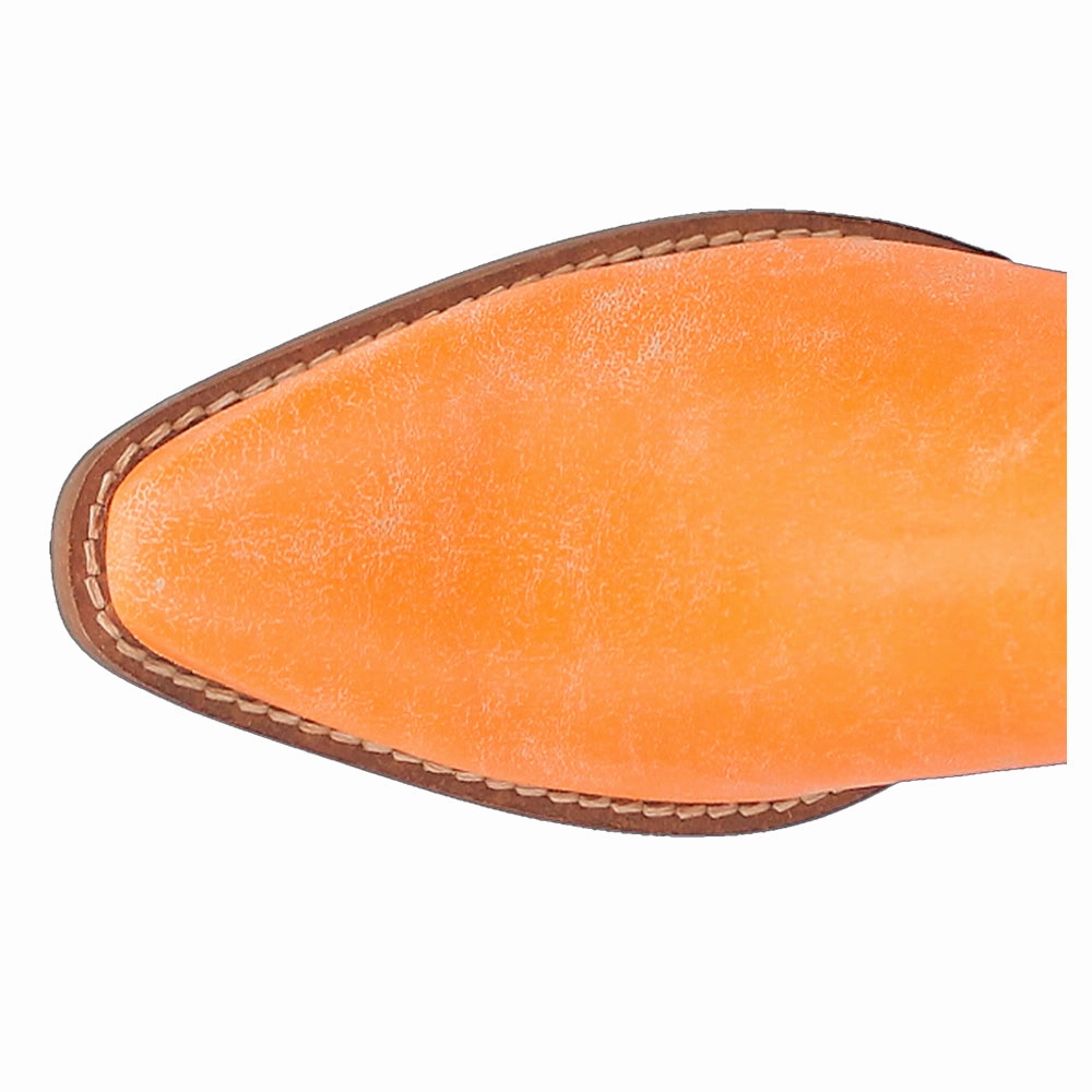 Fine N' Dandy Fringe Studded Snip Toe Pull On Cowboy Booties heaviest cushioned collar