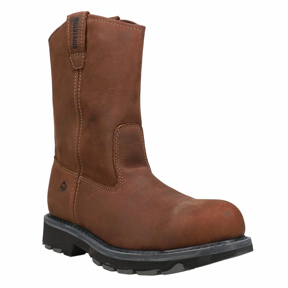 Wellington 10 Inch Slip Resistant Steel Toe Work Boots Heel Guard Footwear