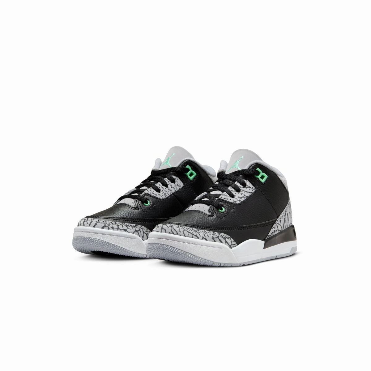 Flexible Toe Box Formal Look Kids Jordan 3 'Green Glow'