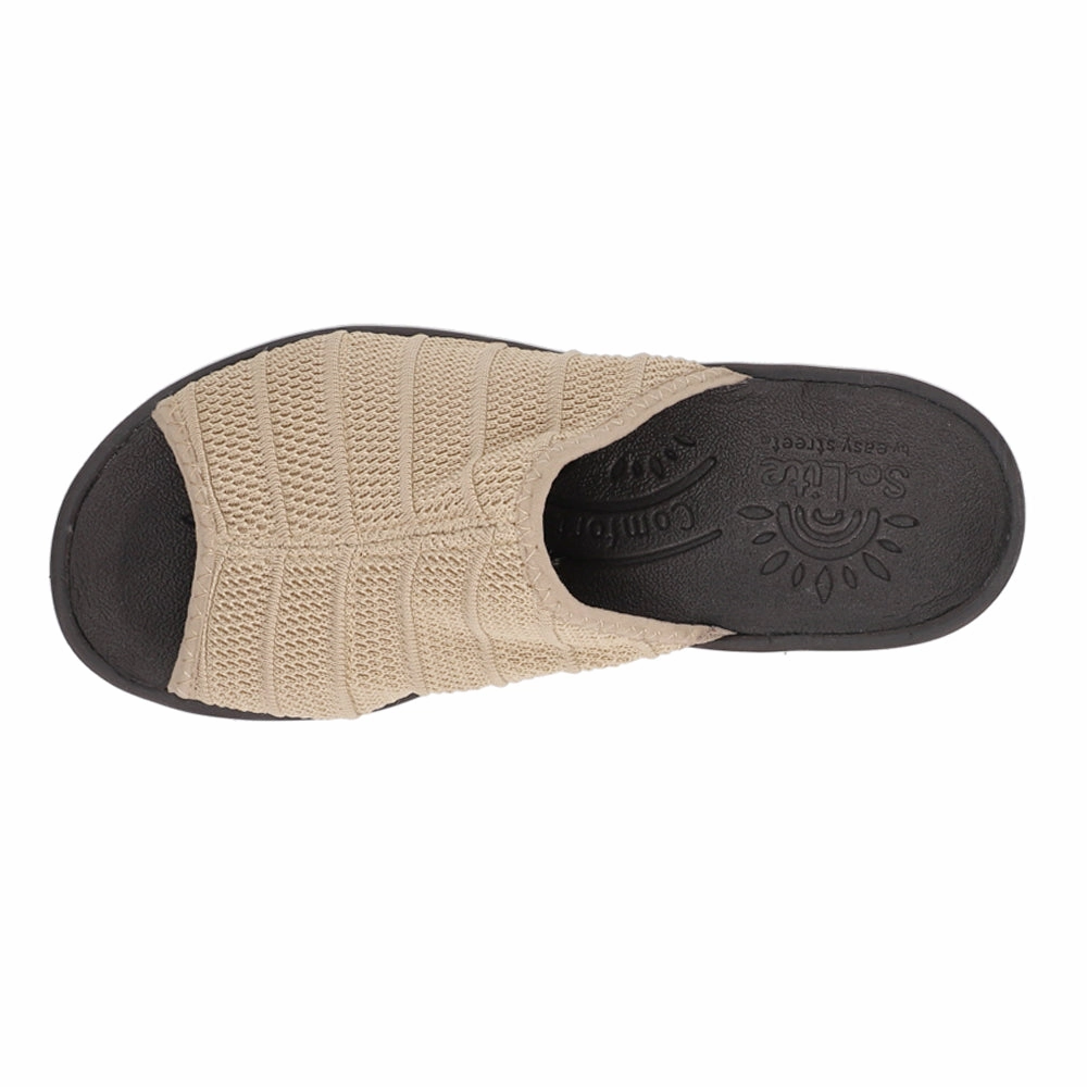 insole - type formal wearers' dress shoes Airy Slide Wedge Sandals