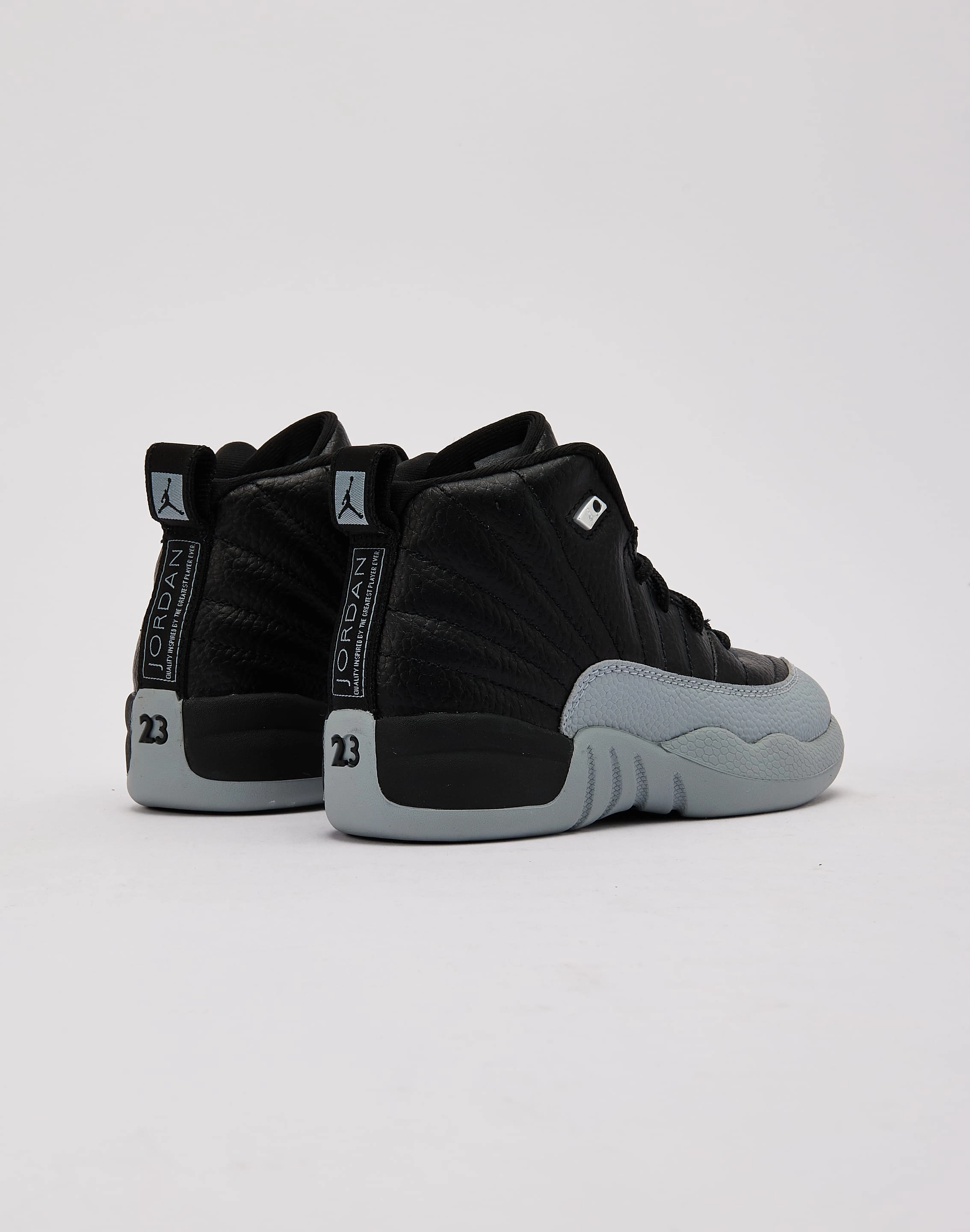 Jordan Air Jordan 12 Retro 'Black Wolf Grey' Pre-School All-around durability