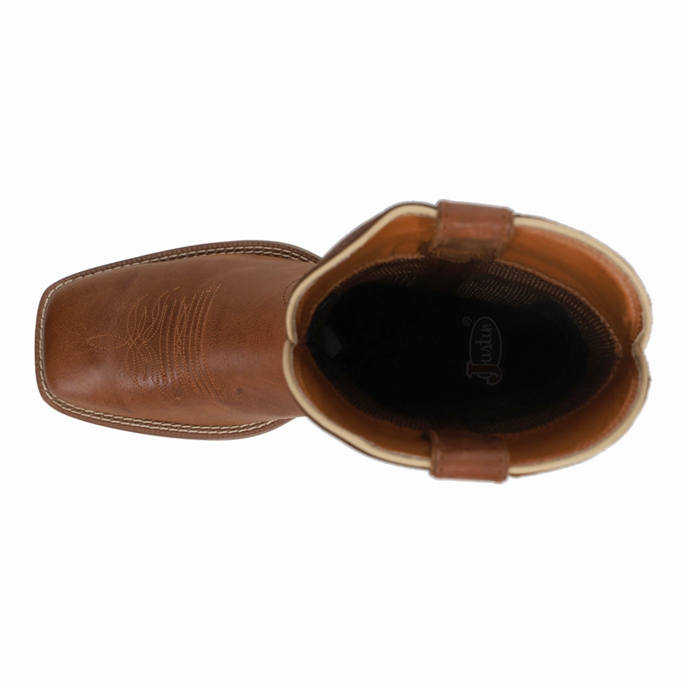 Canter 11 Inch Square Toe Cowboy Boots Shock absorption Ventilated Footbed