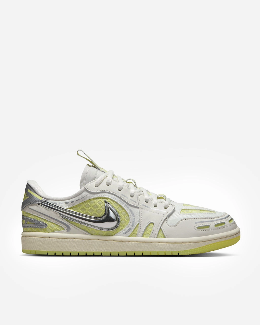 WMNS Air Jordan 1 Low Method of Make 'Sail/Luminous Green' Rockered Profile Optimal Flexibility