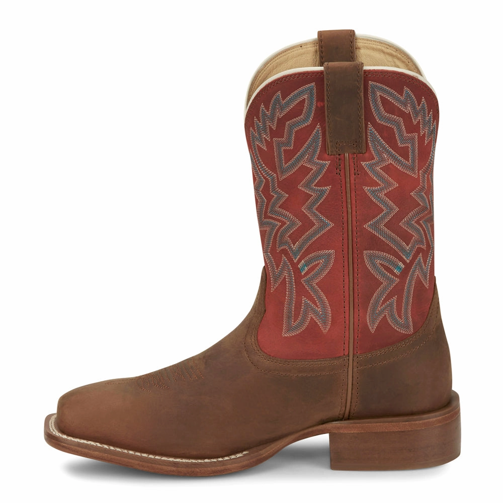 Jackpot 11 Inch Square Toe Cowboy Boots Waterproof Windy Weather