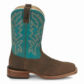 Jackpot 11 Inch Square Toe Cowboy Boots Comfortable Wear