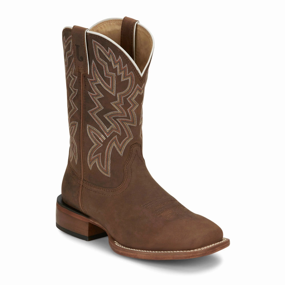 british retro Feather Light Weather Resistant User Jackpot 11 Inch Square Toe Cowboy Boots