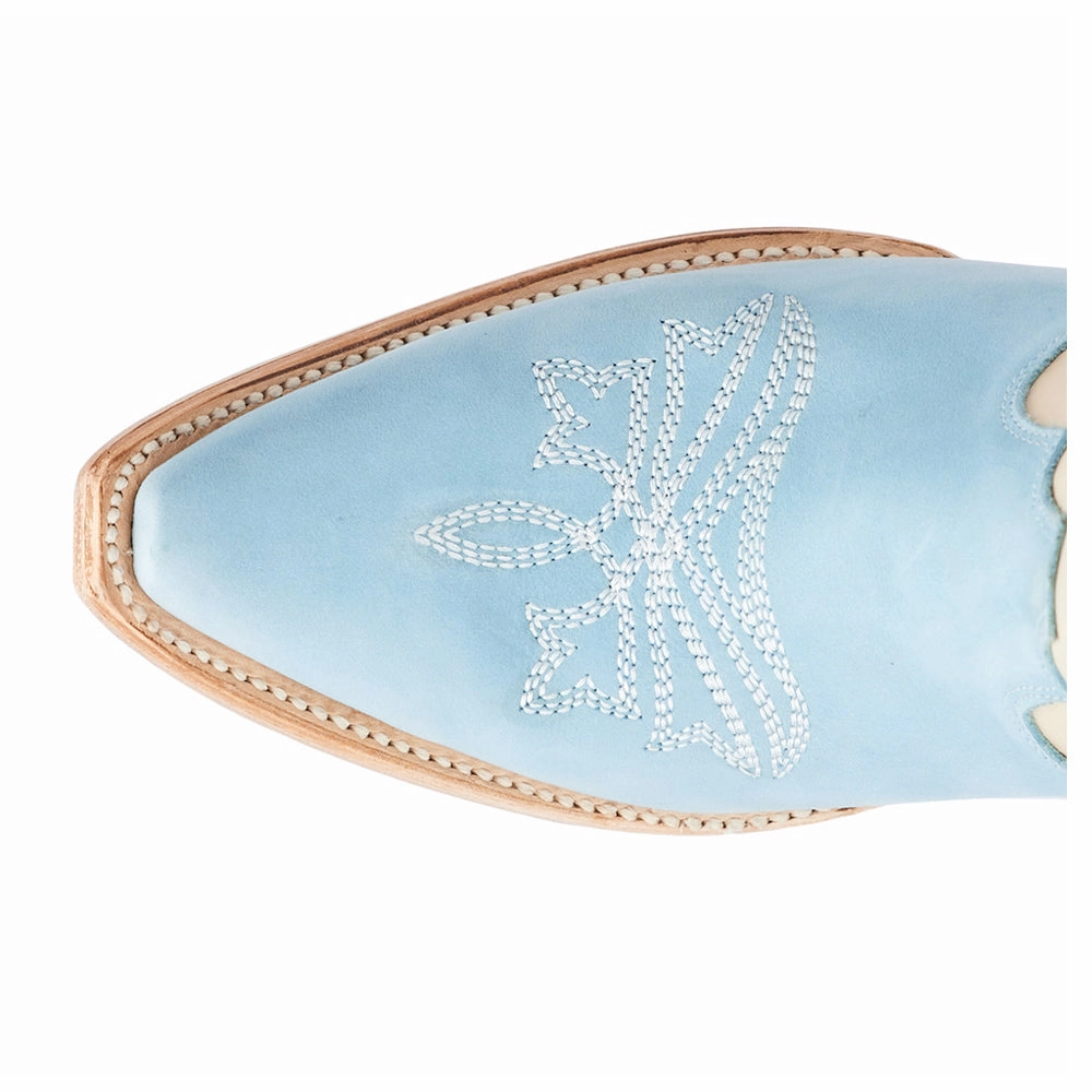 Jolene Tooled Inlay Floral Snip Toe Cowboy Boot Protective Wear