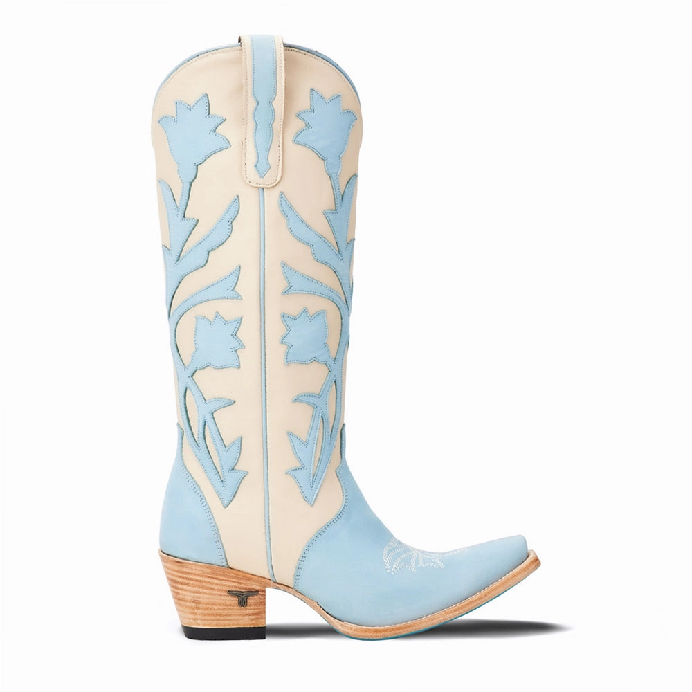 Jolene Tooled Inlay Floral Snip Toe Cowboy Boot All-day lining Orthopedic Molded Design