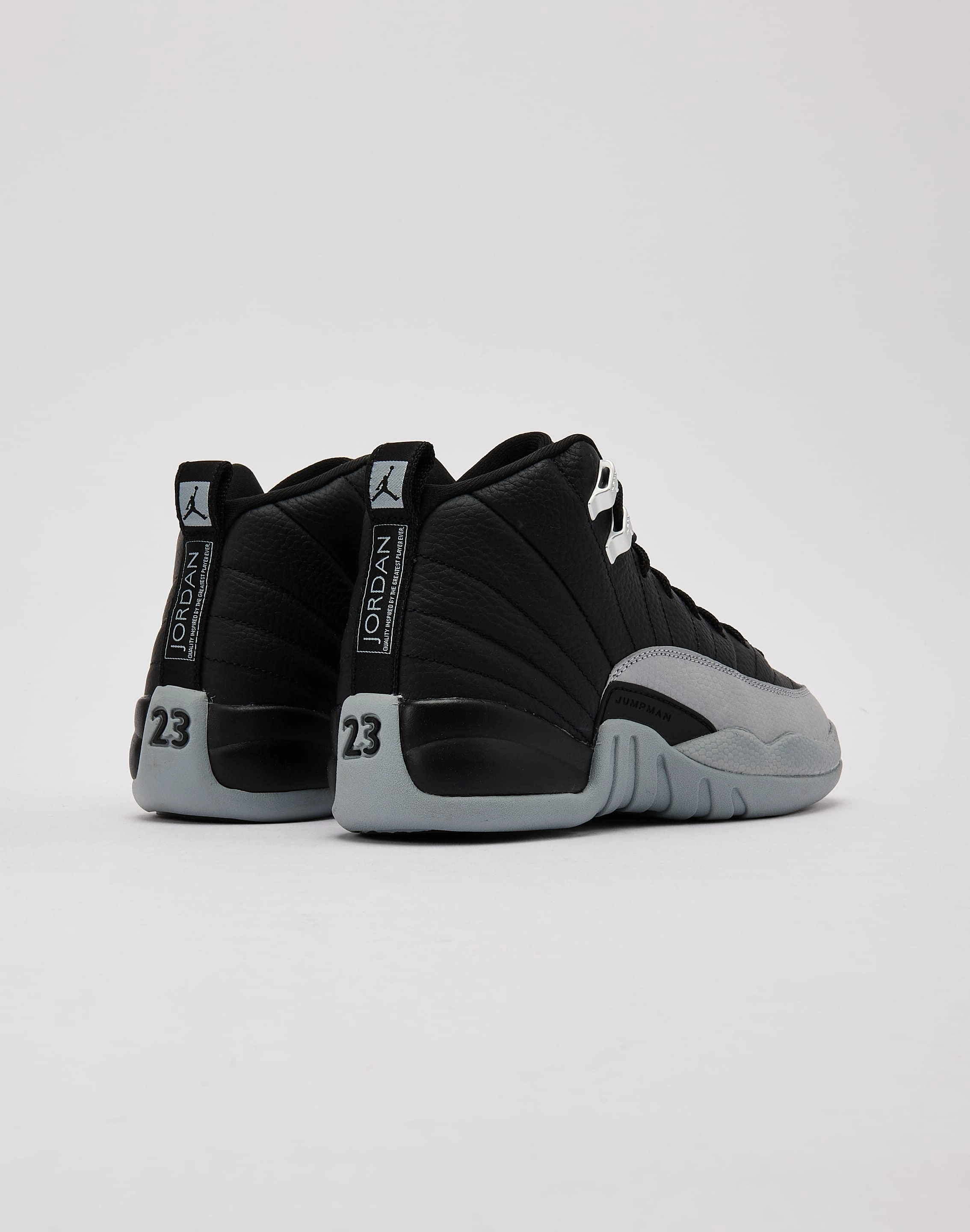 Jordan Air Jordan 12 Retro 'Black Wolf Grey' Grade-School Sportswear High density foam