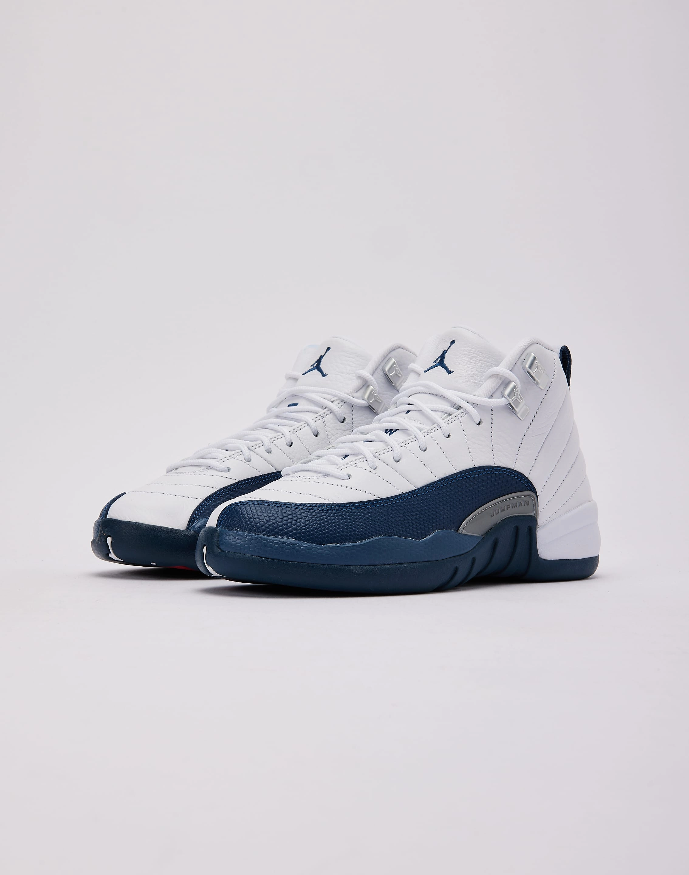 Urban Fit Water Resistant Construction Jordan Air Jordan 12 Retro 'French Blue and White' Grade-School