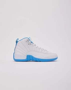 Jordan Air Jordan 12 Retro 'White and University Blue' Grade-School Energy Return Cushioning Classic kids' looks