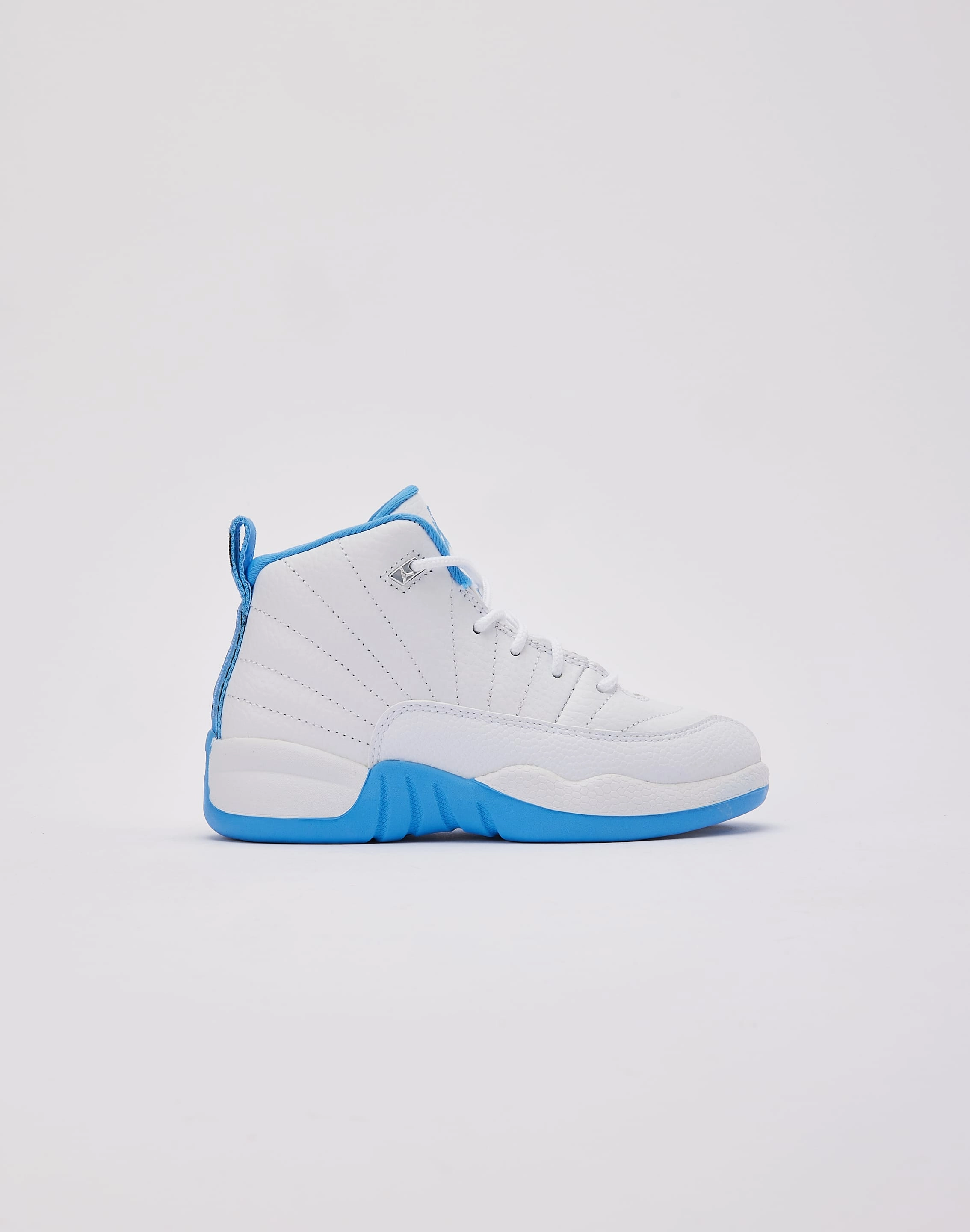 Abrasion Resistant Upper Jordan Air Jordan 12 Retro 'White and University Blue' Pre-School