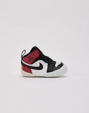 VeganFriendlyMaterial Jordan Air Jordan 1 'Black Toe Reimagined' Crib Bootie Infant