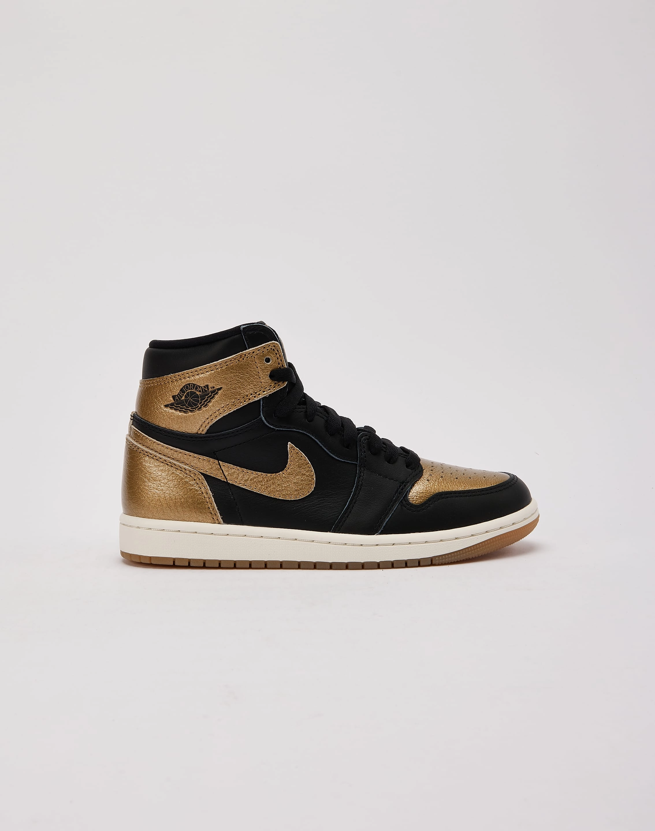 Jordan Air Jordan 1 Retro High OG ??Black And Gold?? Grade-School Animal Print