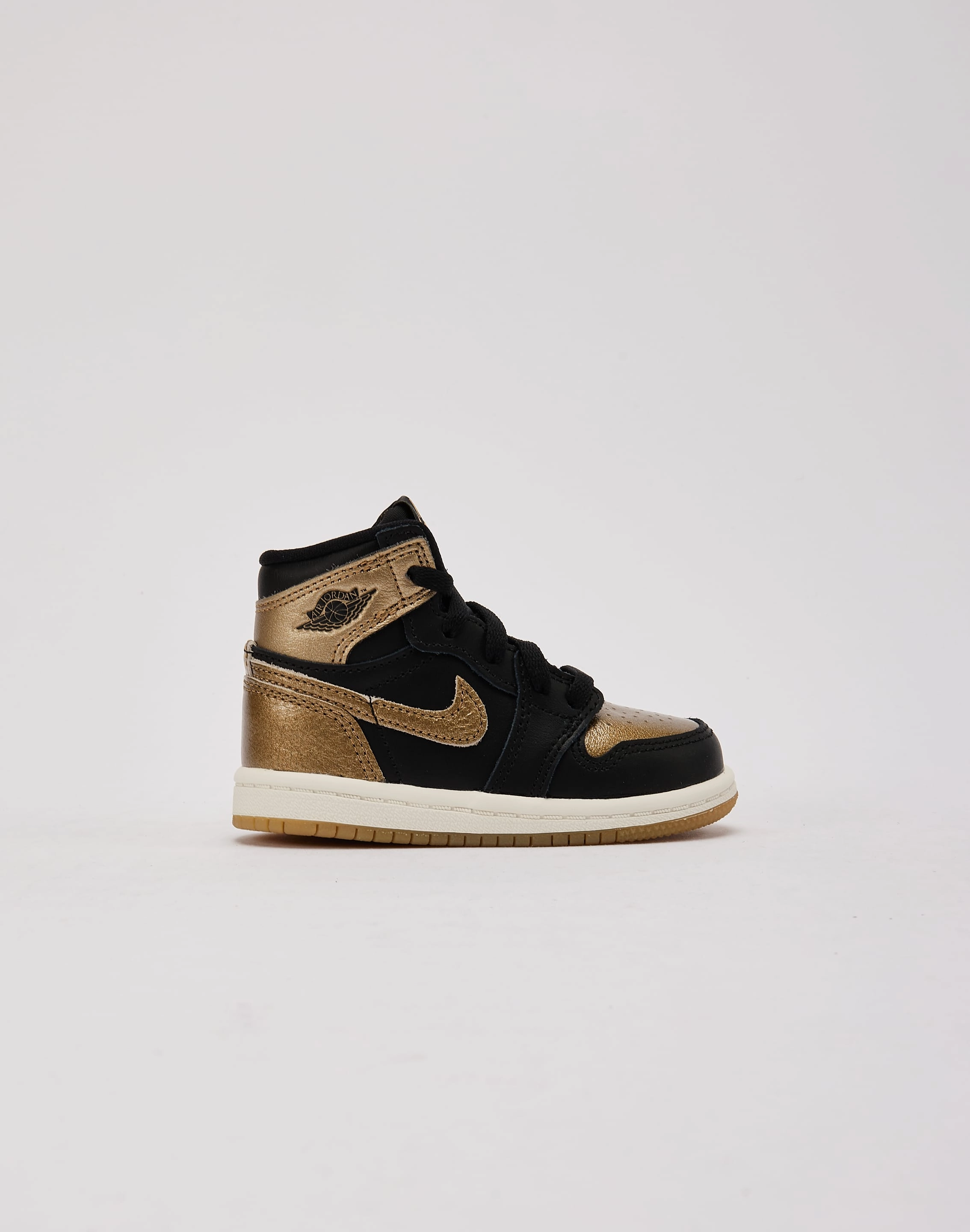 Impact protection Jordan Air Jordan 1 Retro High OG ??Black And Gold?? Toddler
