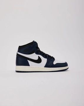 Smooth Surface Wide Fit Options Jordan Air Jordan 1 Retro High OG 'Midnight Navy' Grade-School