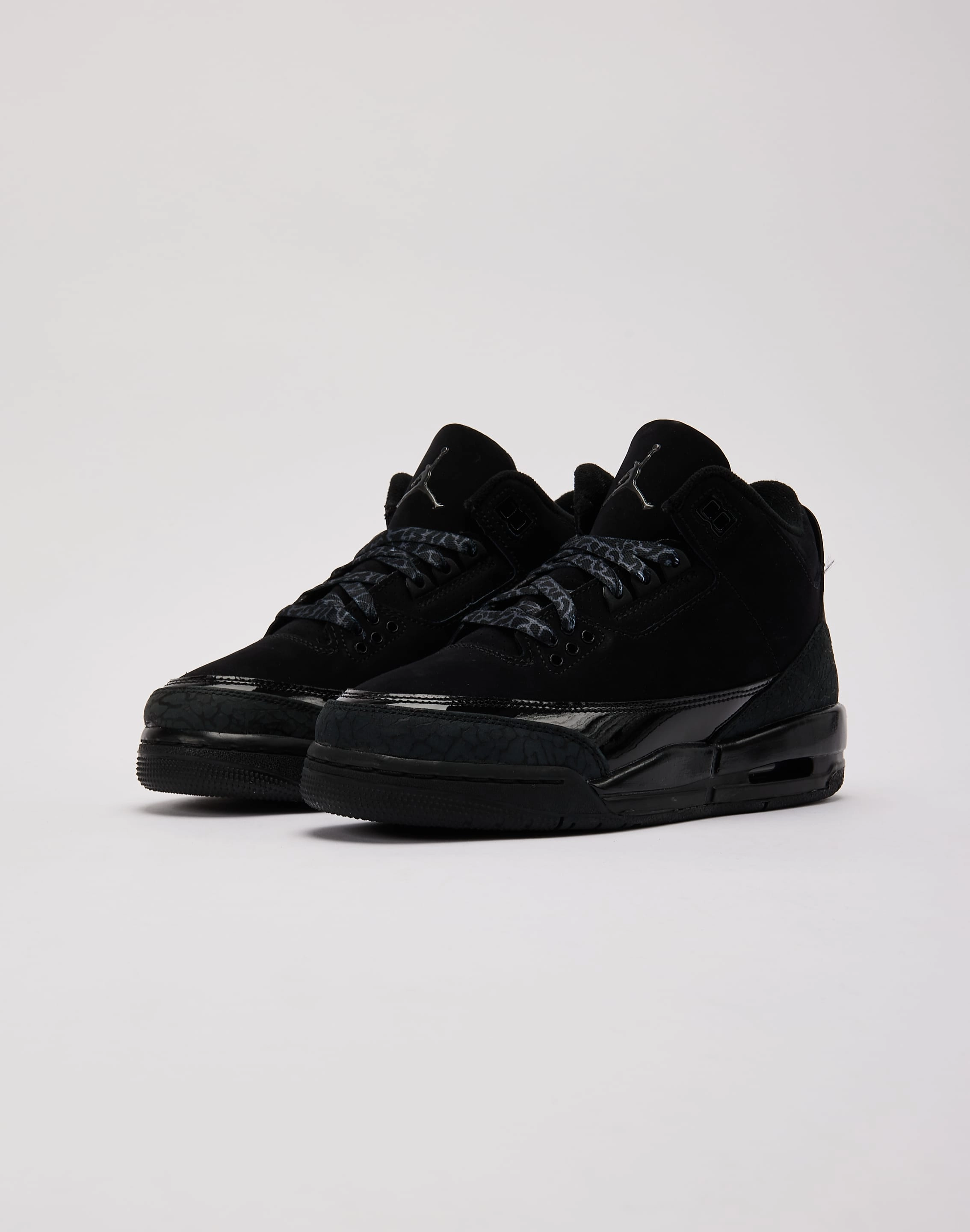 cute look Jordan Air Jordan 3 Retro 'Black Cat' Grade-School