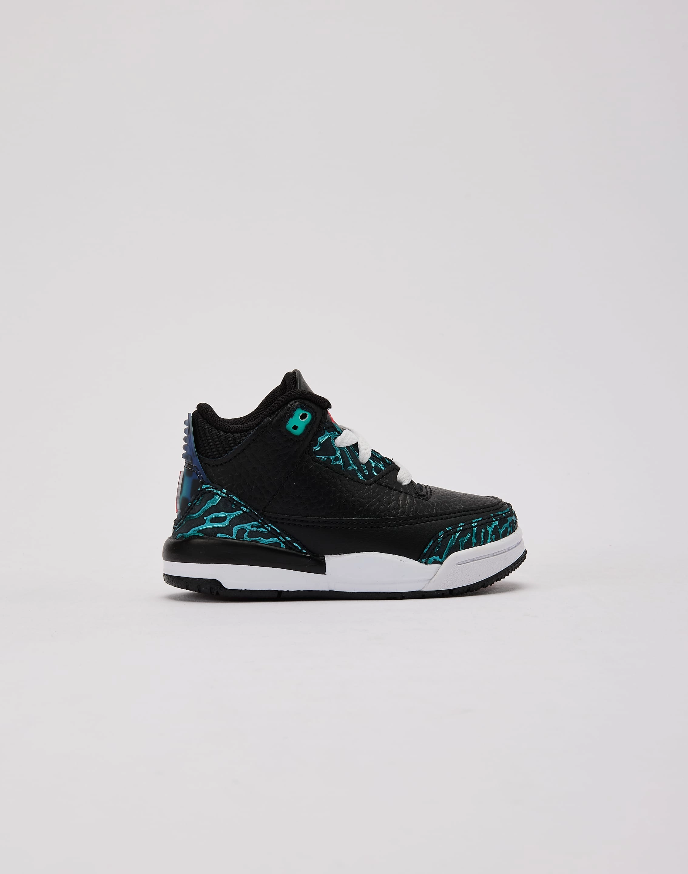 Jordan Air Jordan 3 Retro SE 'Black and Hyper Jade' Toddler Lightweight kids' shoes Middle school kids' items