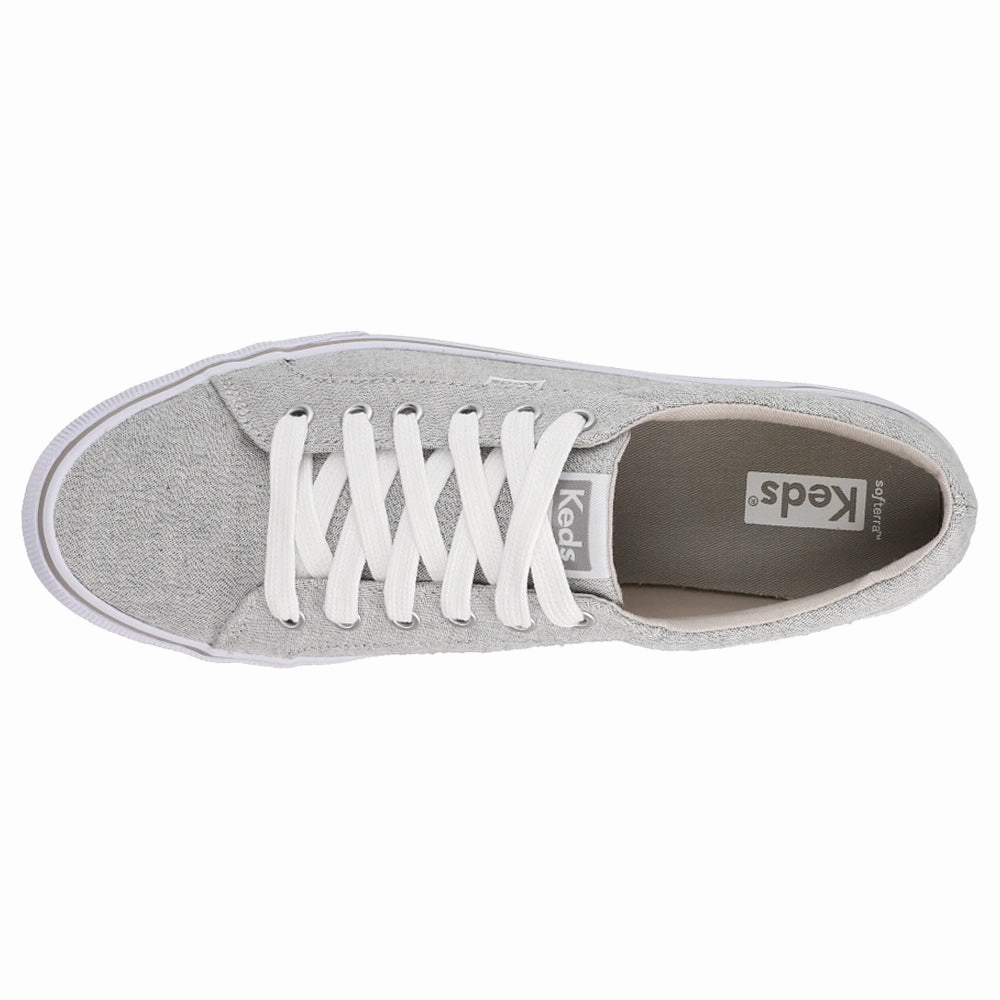 Effortless Style Jump Kick Textile Linear Static Lace Up Sneakers