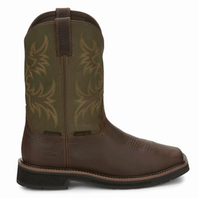 Premium Leather Shoes Secure Cushion Keavan 11 Inch Waterproof Met Guard Steel Toe Work Boots