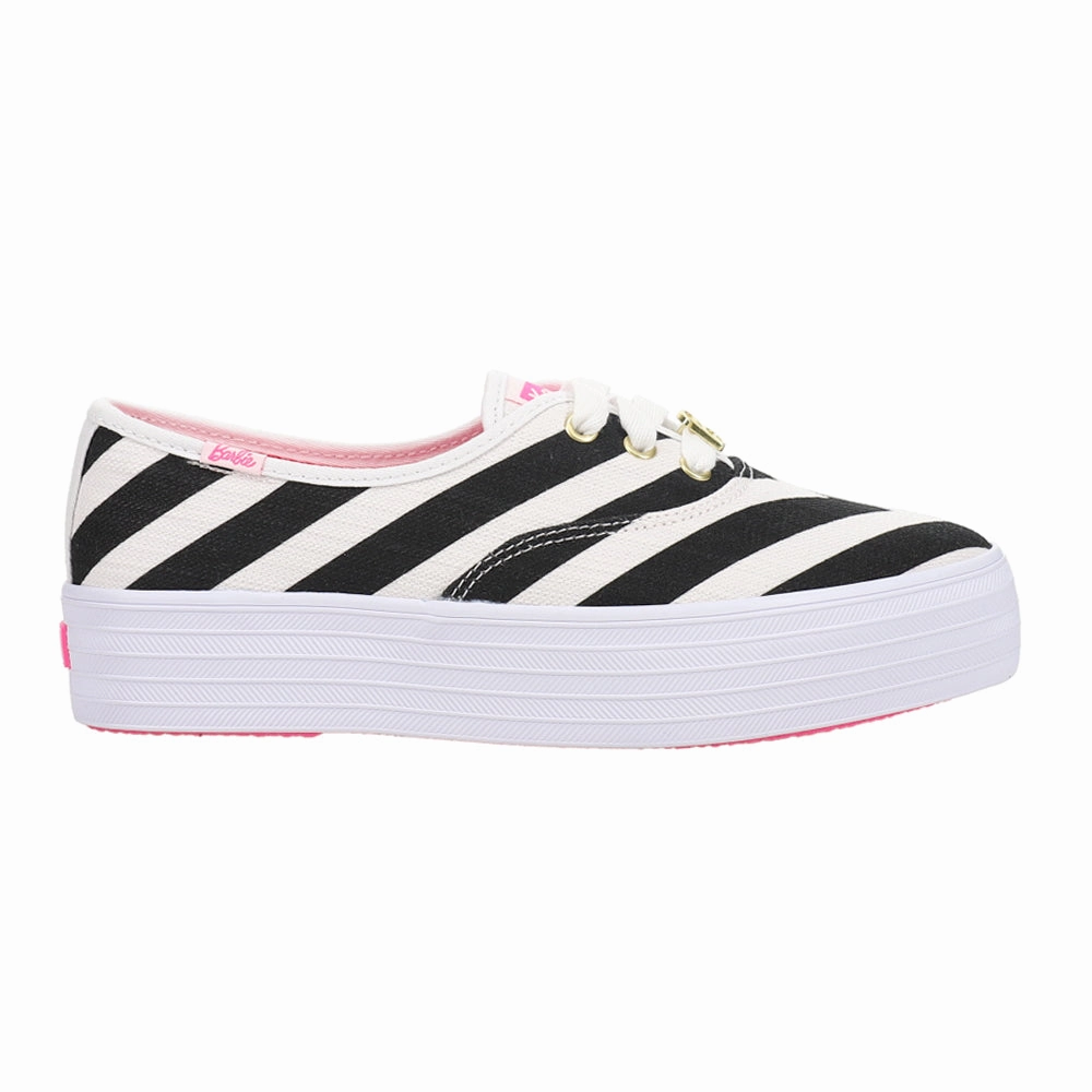 Keds x Barbie Point Striped Canvas Lace Up Sneakers Upgraded design hip