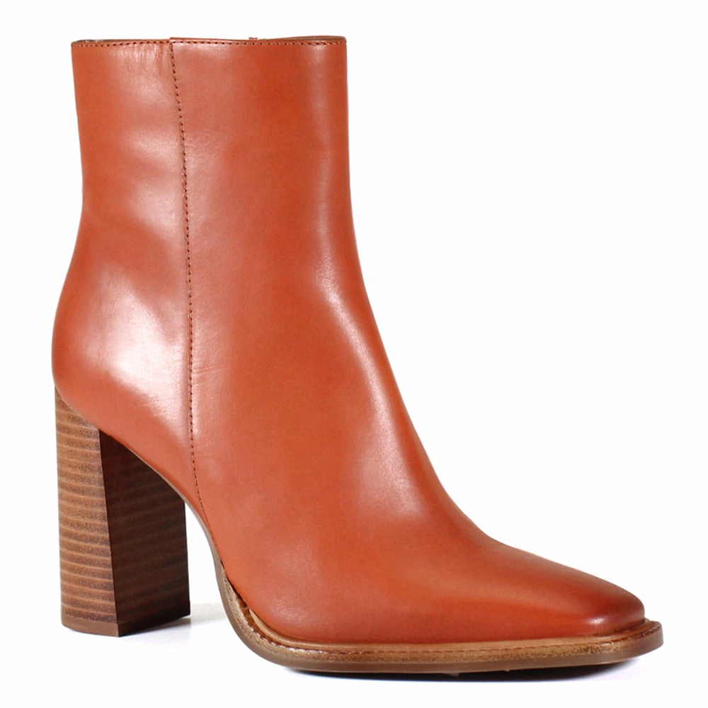 Key Switch Square Toe Zippered Booties Red Odor Control Tech