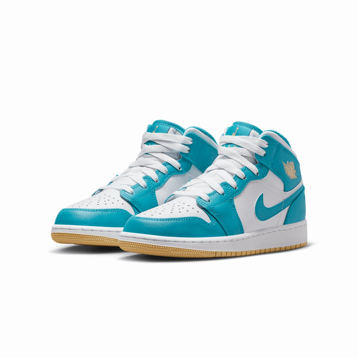 Kid's Air Jordan 1 Mid 'Aquatone' least spring Quick Dry Fabric Technology