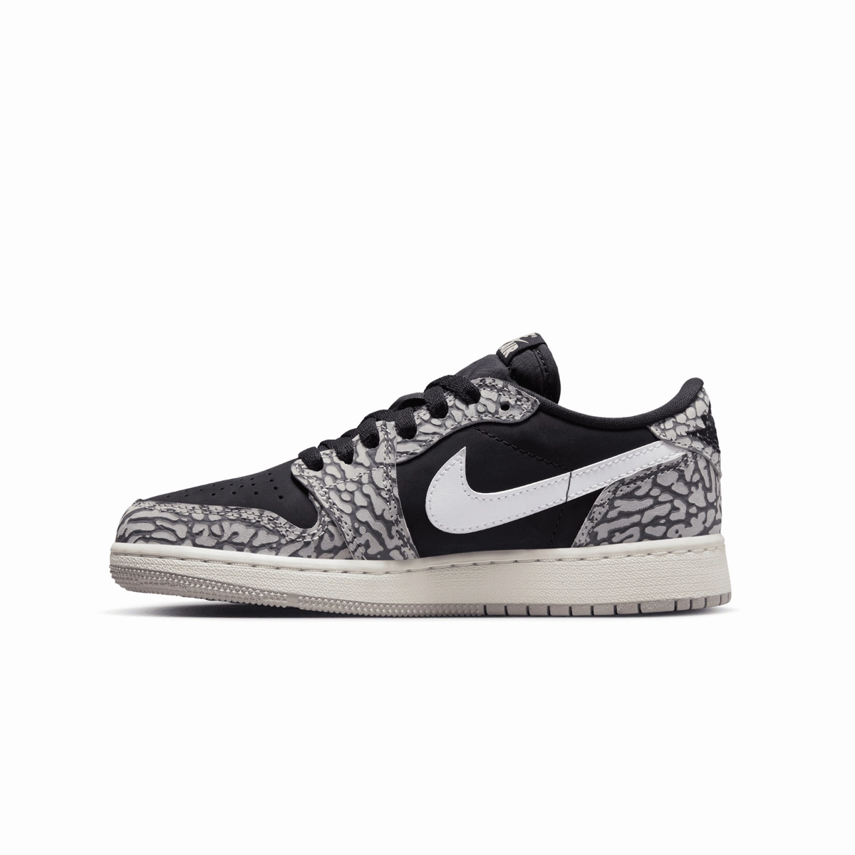 Seamless Interior Kid's Air Jordan 1 Retro Low OG 'Black Elephant'