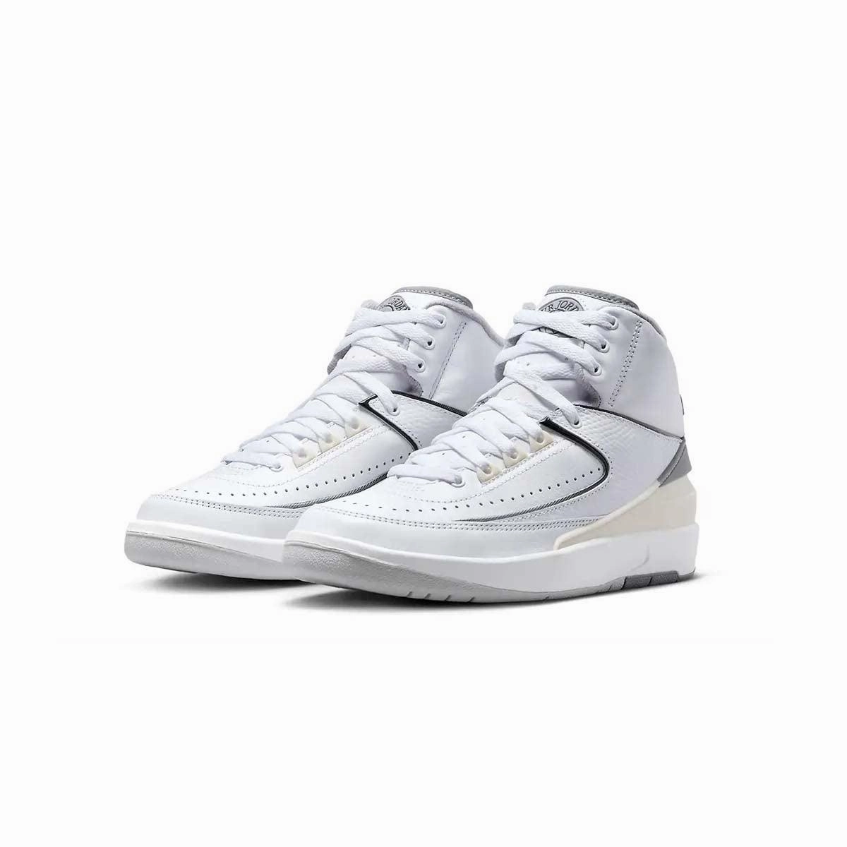 Kid's Air Jordan 2 Retro 'Cement Grey' Minimalist Design Charming