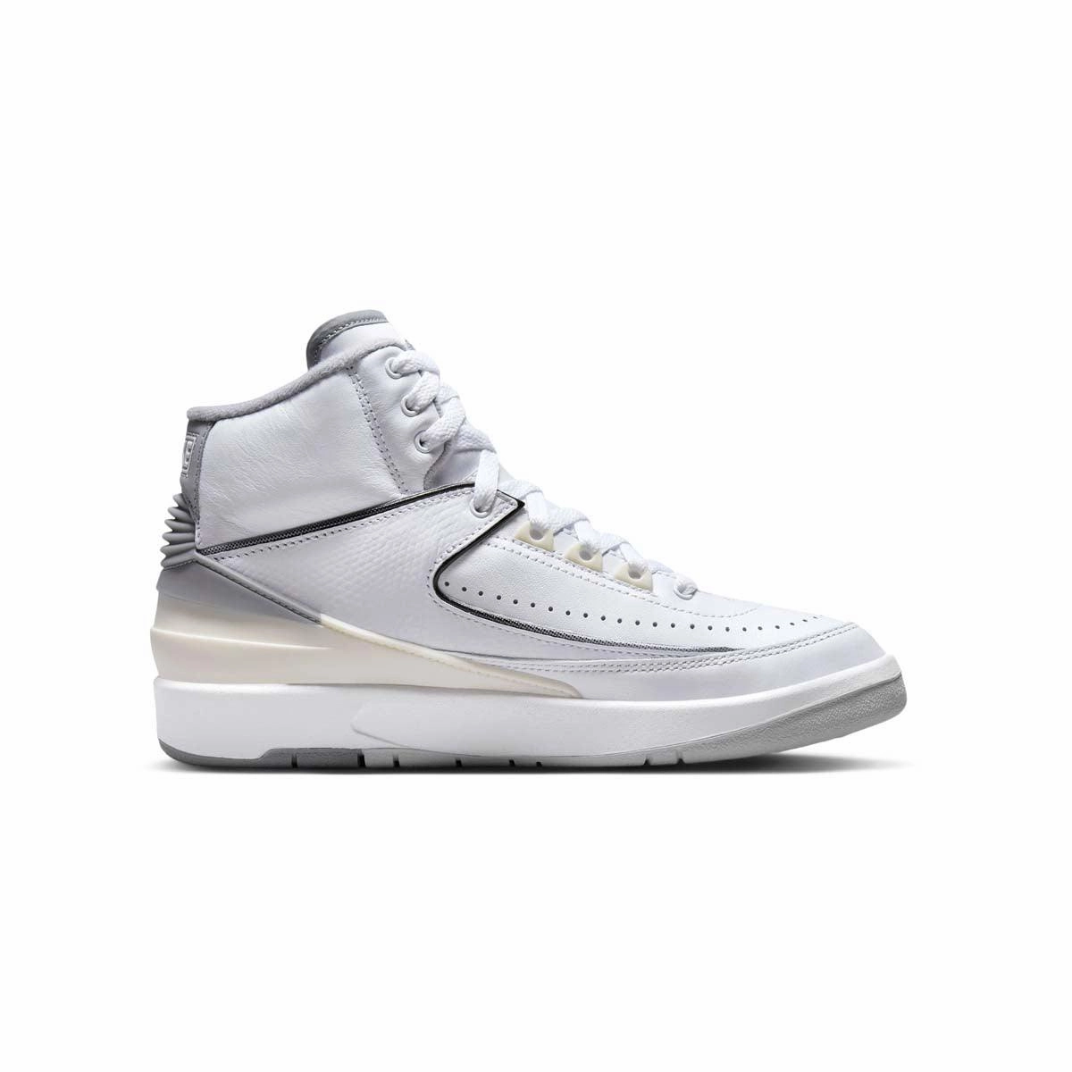 Padded Ankle Support Elastic Lacing System Kid's Air Jordan 2 Retro 'Cement Grey'