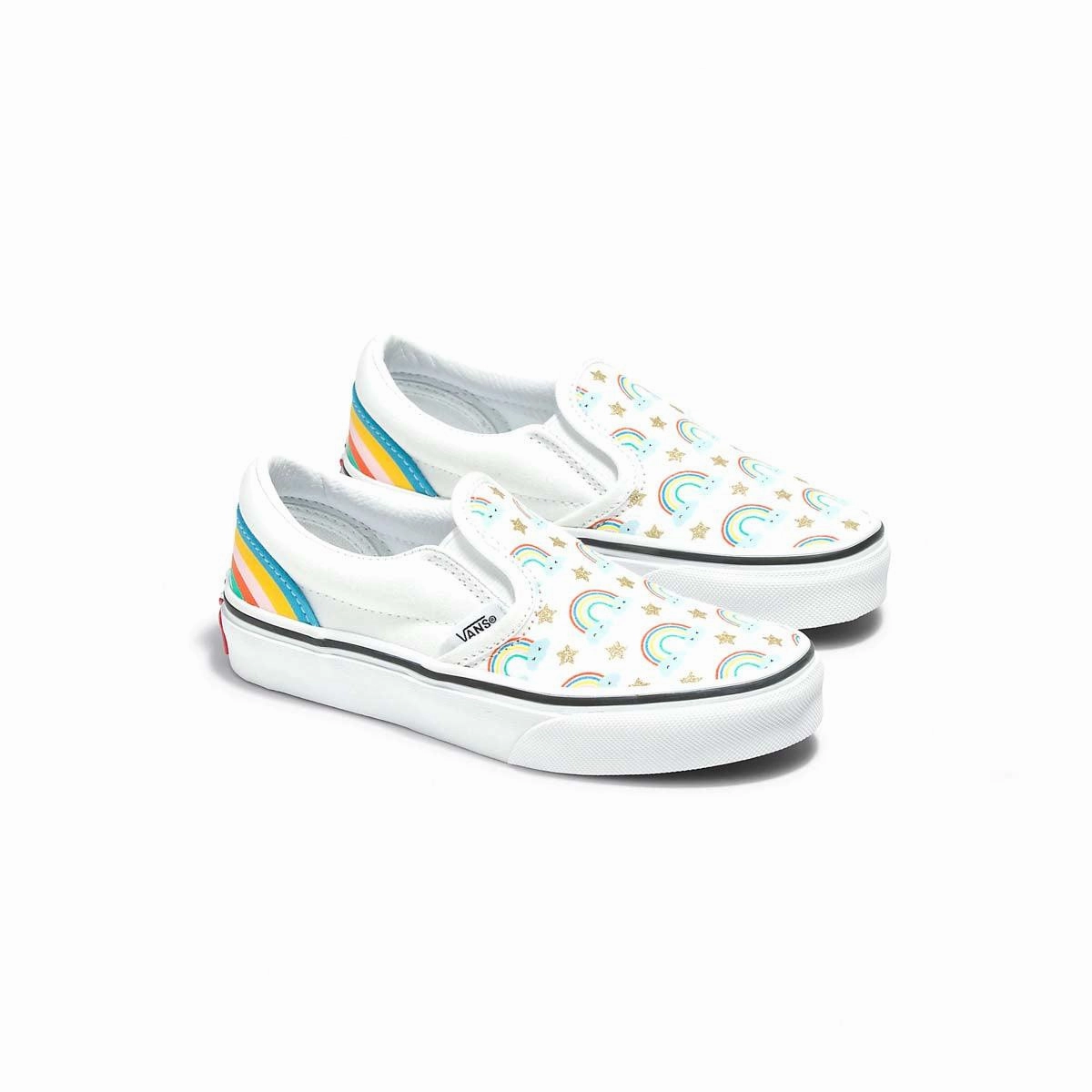 Kid's Classic Slip-On 'Rad Rainbow' Ultra-soft wear Easy Pack