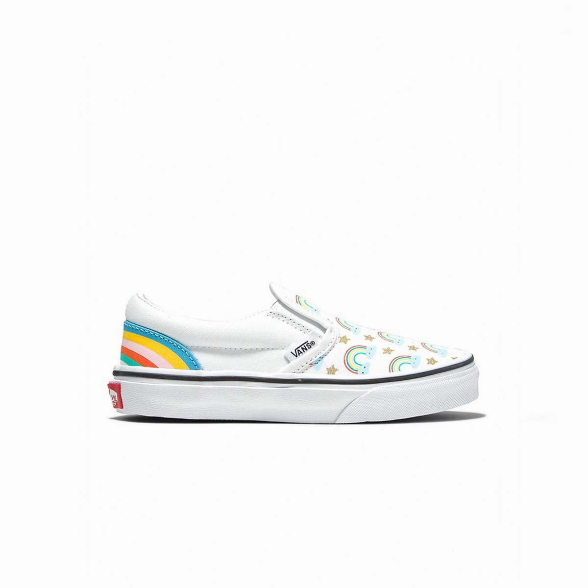 Kid's Classic Slip-On 'Rad Rainbow' Flexible Arch