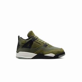 most casual walking - style Kids' Air Jordan 4 Retro SE Craft 'Medium Olive'