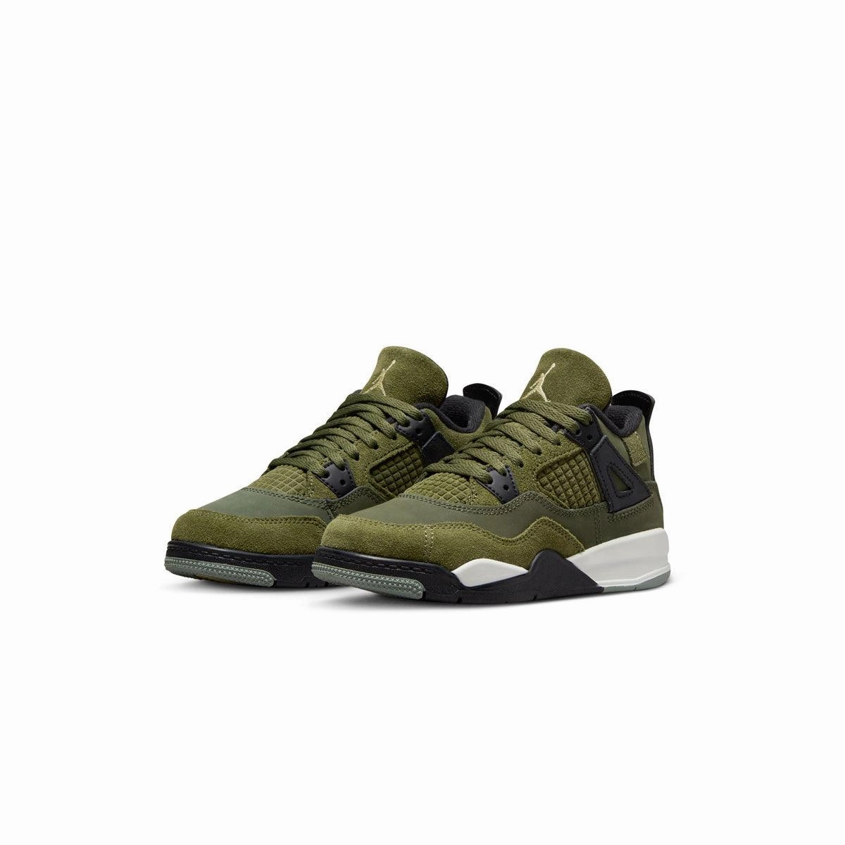 Kids' Air Jordan 4 Retro SE Craft 'Medium Olive' hip