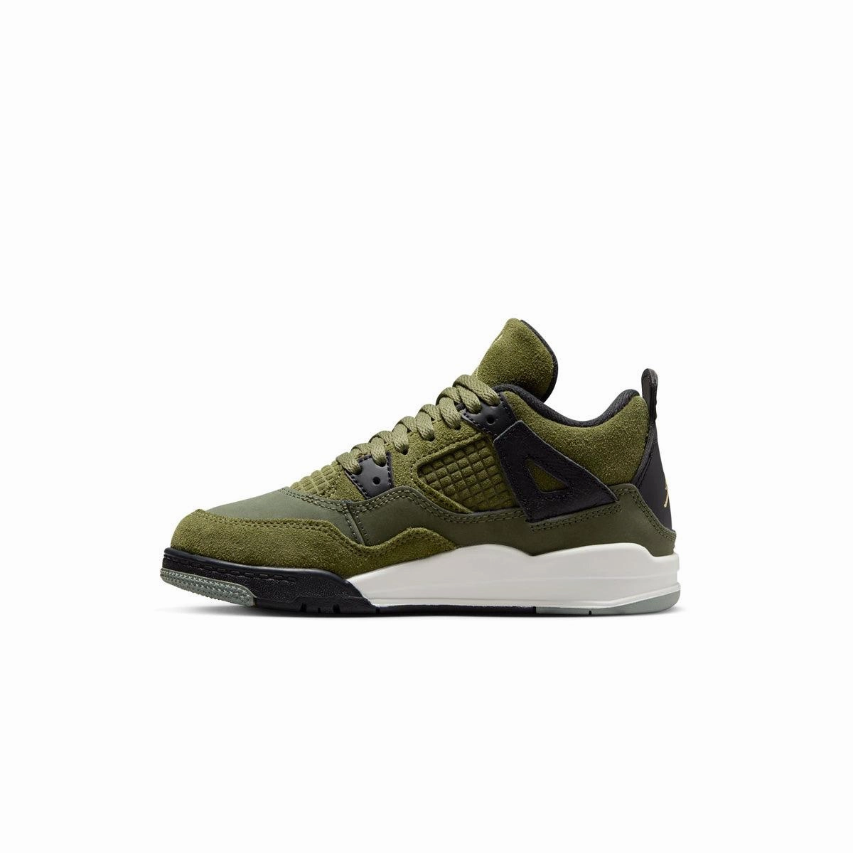 Kids' Air Jordan 4 Retro SE Craft 'Medium Olive' skaters most winter
