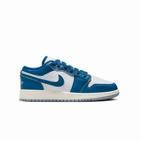 Slip-resistant support side - zip Kids Air Jordan 1 Low SE 'Industrial Blue'