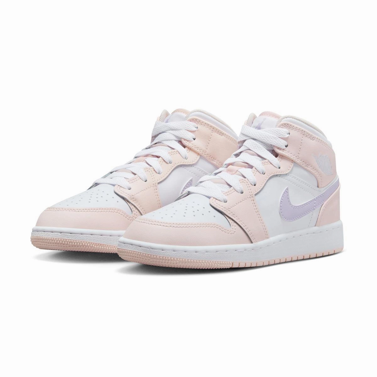 Kids Air Jordan 1 Mid 'Pink Wash' Padded Support