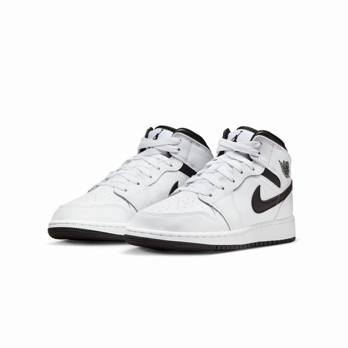 Kids Air Jordan 1 Mid 'White' Luxe cushioning