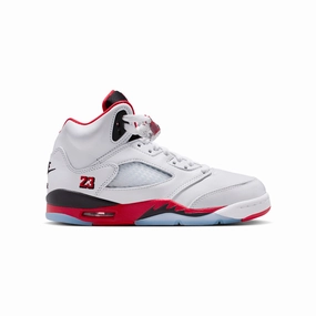 Kids Air Jordan 5 Retro OG 'Fire Red Black Tongue' Zip - up
