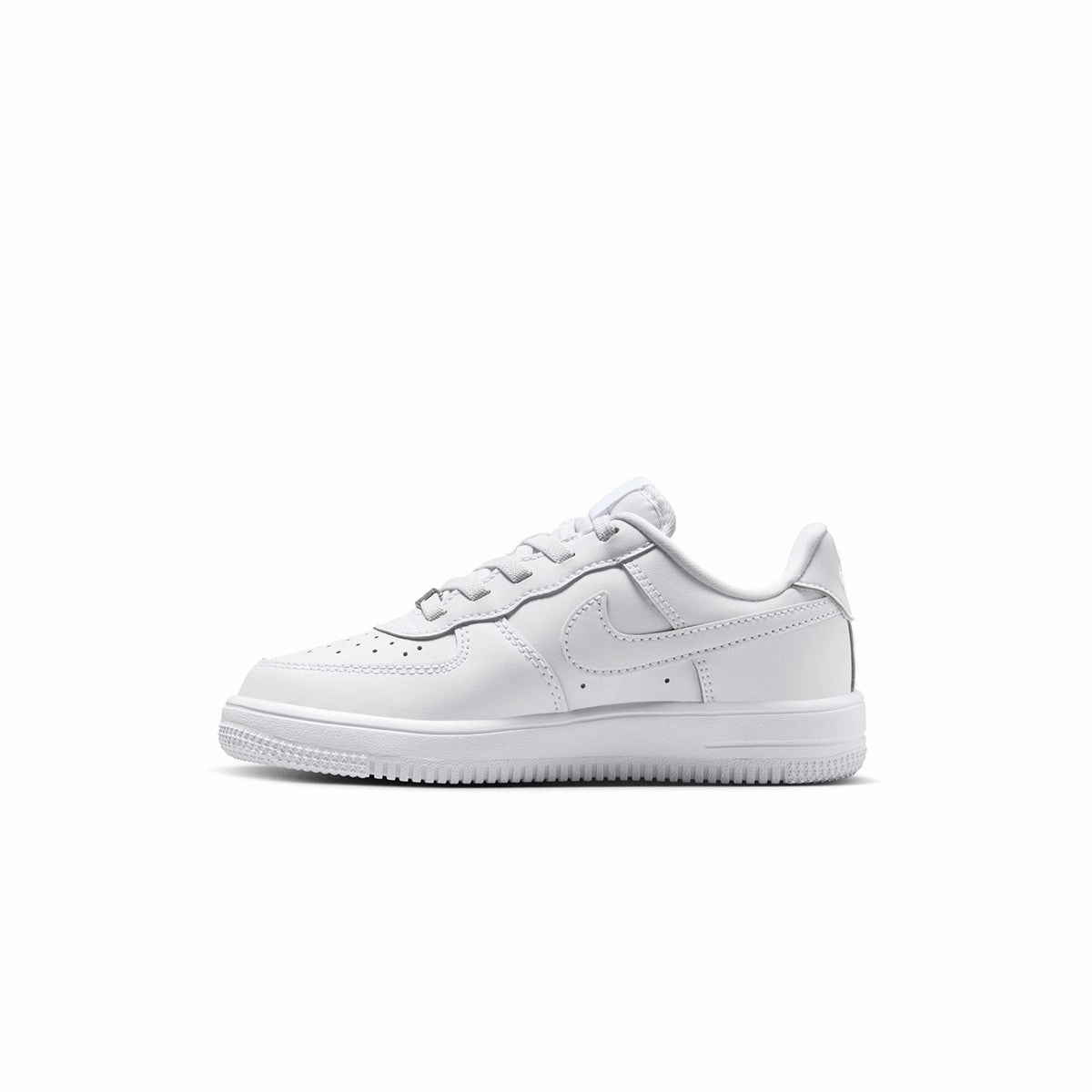 Kids Force 1 Low Easyon 'Triple White' Ultra Cushioned Heel Performance Fit