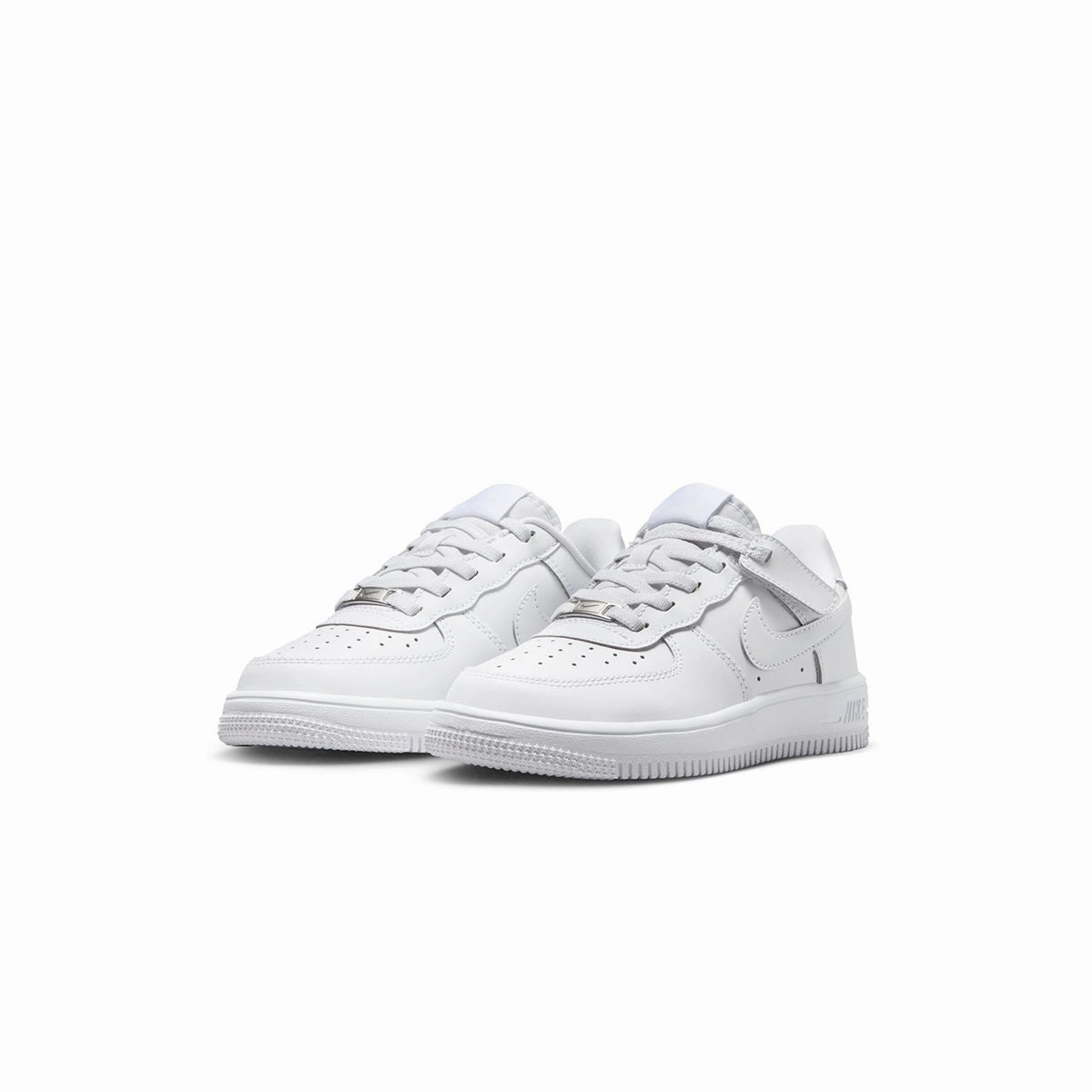Kids Force 1 Low Easyon 'Triple White' Structured silhouette Adaptive piece