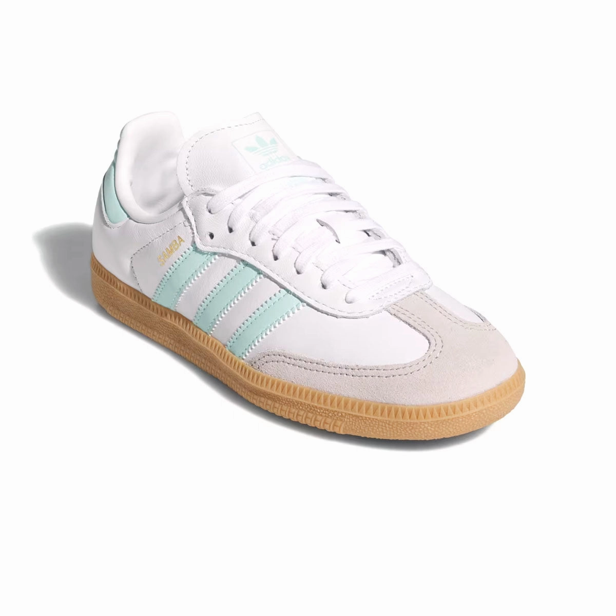 Kids Samba OG 'Cloud White Semi Flash Aqua' Torsional Stability Frame Soft foam padding